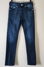 True Religion Kids Size 12 Geno Relaxed Slim Stretch Denim Jeans Adjust Waist