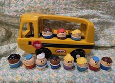Little Tikes Vintage Toddle Tots School Bus, Driver & Students Made in USA