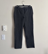 Quince Ponte Pull On Pants Stretch Womens Medium Gray Office Neutral Minimalist