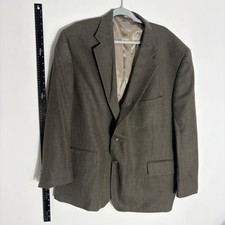 Oscar de la Renta Brown Houndstooth Wool Blazer Unisex Vintage 50S
