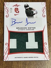 BRANDON DIETER 2017 LEAF PERFECT GAME AUTO JERSEY PATCH #7/10 STANFORD N Mex St