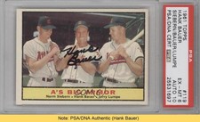 1961 Topps A's Big Armor ( ) Norm Siebern Hank Bauer Jerry Lumpe PSA 6 READ 2u3