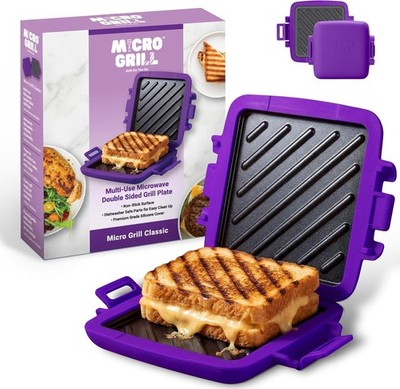 Toastie Maker Microwave Grill Sandwich Toaster 3 Minute Grilled Cheese Crispy