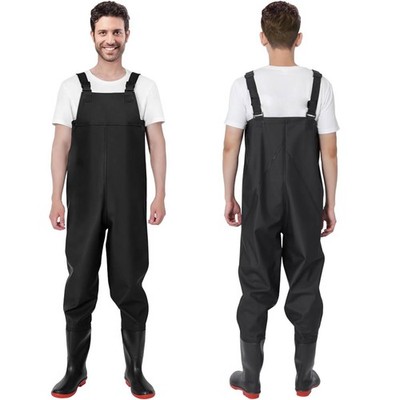 Waterproof Chest Wader Bootfoot Fishing Wader with Inner Pocket & Cleated Sole