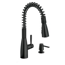 MOEN Springvale Matte Black One-Handle Pulldown Kitchen Faucet - Matte Black