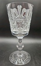 Royal Commemorative Etched Crystal cut Glass 1981 Charles & Diana Marriage
