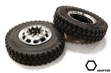 Machined Alloy T5 Front Wheel Xd Tire Set For Hex Type 114 Scale Trucks Machined Alloy T5 Front Wheel Xd Tire Set For Hex Type 114 Scale Trucks