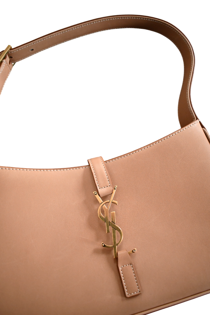 Borsa a tracolla originale SAINT LAURENT Le 5 a 7 YSL Monogram HOBO in pelle liscia