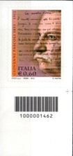 2012 italia repubblica Codice a Barre Giovanni Pascoli basso destro