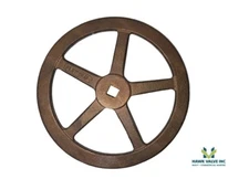 10" DIAMETER BRASS HANDWHEEL, 3/4" BORE