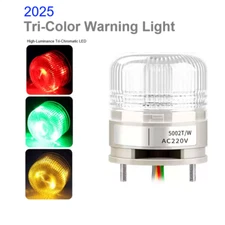 Compact Tri-Color Machine Warning Light High Brightness Industrial Safety Beacon
