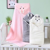 Toddler Baby Hooded Cartoon Towels Newborn Kids Bathrobe Soft Bath Towel Beach