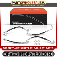 2Pcs Front LH & RH Brake Hydraulic Hose for Mazda MX-5 Miata 2016-2017 2019-2023