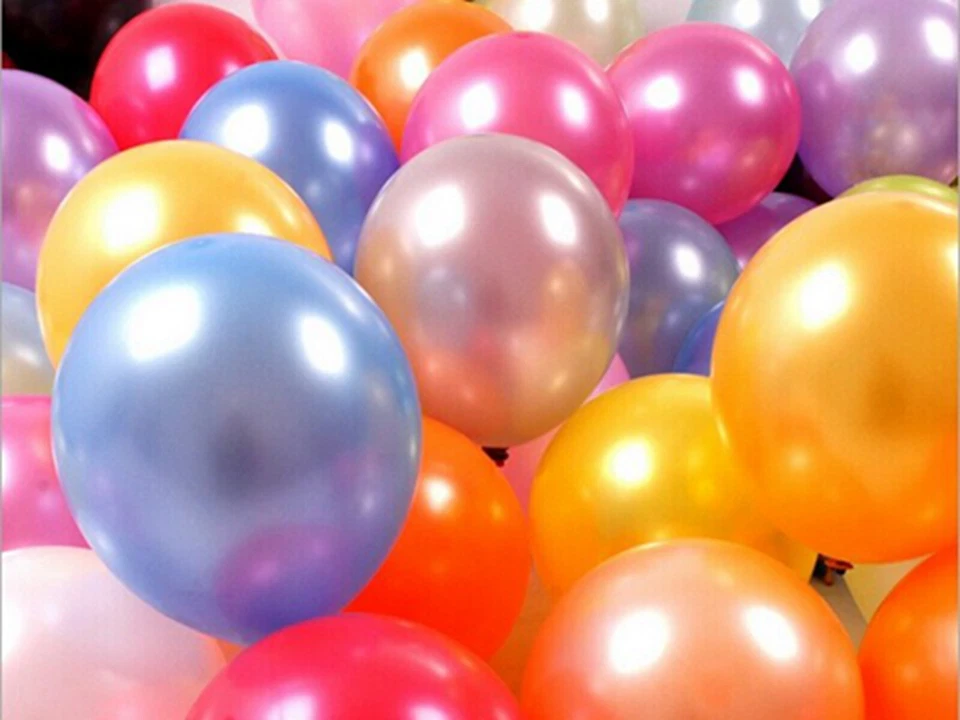 100 Piezas Globos de Látex Perla Color Mezclado 10" Celebración Fiesta Boda Cumpleaños Foto 2 de 4