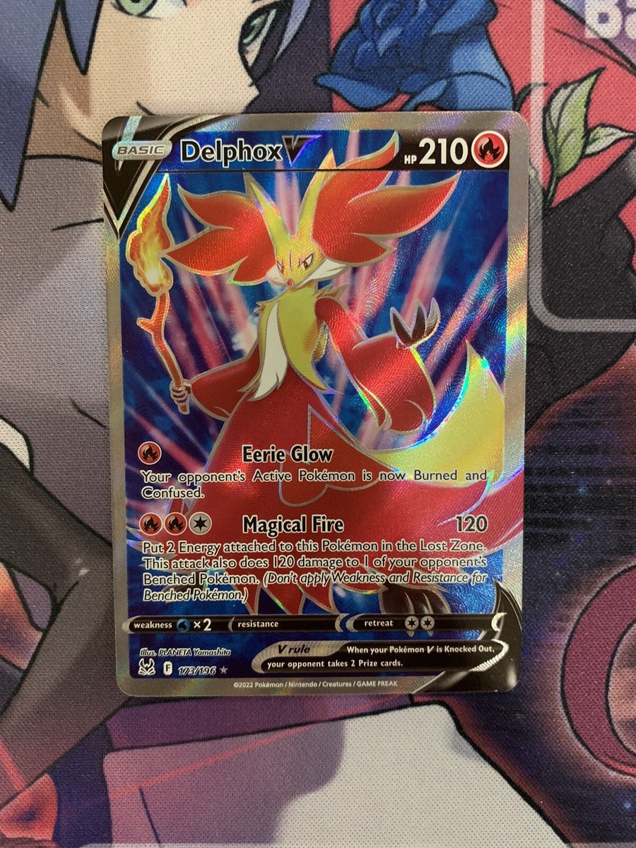 Delphox V 173/196 Full Art Ultra Rare SWSH11 Lost Origin Pokémon