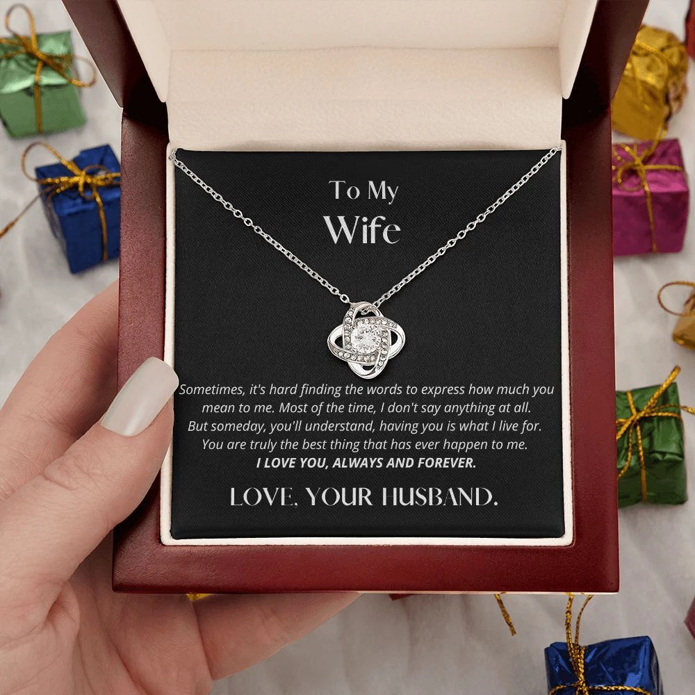 Christmas Gift to Wife From Husband - Love Knot Necklace – Giftsmojo