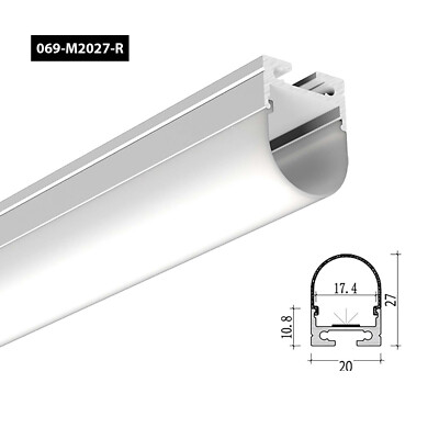 2M LED Profile Aluminium Kanal mit Diffusor für LED Streifen Licht V/U-Form