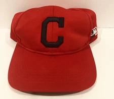 Cleveland Indians MLB OC Sports Hat Cap Men Solid Red Big C Logo Team Adjustable