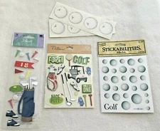 Golf Scrapbooking Stickers Lot of 7 Jolee's Mrs.Grossman K and Company NEW