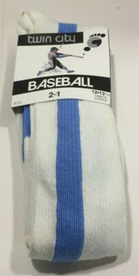 Chaussettes Baseball Twin City 2-en-1 Étrier - Taille 12-13,5 (R12) - Vert & Blanc - Lot De 3