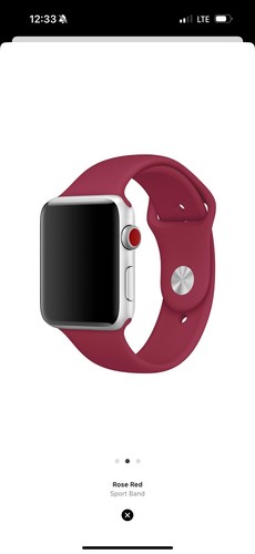 Apple Watch Sport Band 38mm (40/41) Genuine OEM Rose Red S/M Used RARE - Zdjęcie 6 z 7