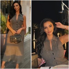 Zara 100% Linen Sleeveless Dress NWT S M L