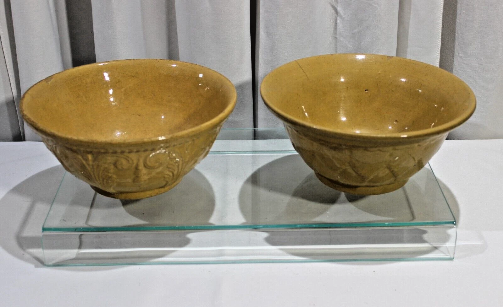 Two Total Antique Yellow Ware Medium Mixing Bowls 9.25" x 4" High Each Bowl
Opens in a new window or
