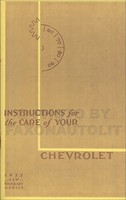 1935 Chevy Standard Auto Owners Manuell User Instruction FüHrung Buch Chevrolet