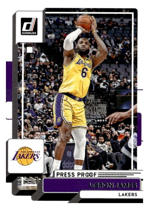 2022-23 Panini Donruss LeBron James Silver Press Proof #128 Los Angeles Lakers