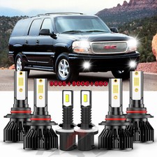 For GMC Yukon XL 1500 2500 2000-2006 LED Headlight High/Low Fog Light Bulbs Kit