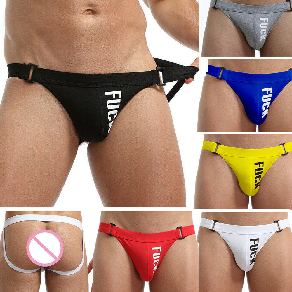 Men's Sexy Lingerie Jockstrap Open Butt Brief Male Underwear Men Thongs Panties