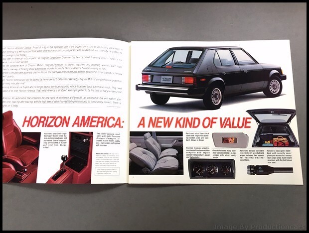 1987 Plymouth Horizon Original Car Dealer Sales Brochure Catalog