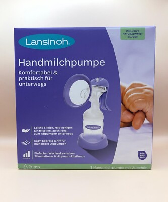 Lansinoh Handmilchpumpe - manuelle Milchpumpe für sanftes und effektives Abpumpe