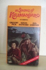 The Snows of Kilimanjaro- (VHS 1985)- Gregory Peck, Susan Hayward, Ava Gardner