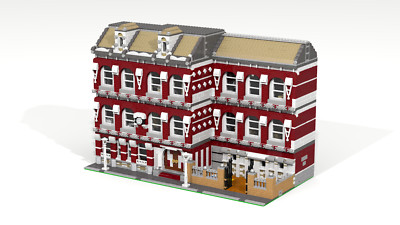 Lego modular School MOC PDF instructions (tags: building, build, city, creator)