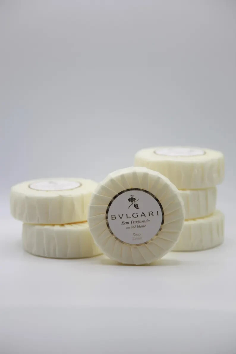 BVLGARI White Tea & Green Tea Soap - 2.6oz / 75g Pack Of 6 (3 of Each) NEW