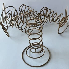 10ct  Rusty Wire Spiral Taper Candle Holder Stand Primitive Reproduction Springs