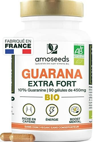 Guarana BIO 90 gélules antifatigue pour les journées actives des actifs et sportifs