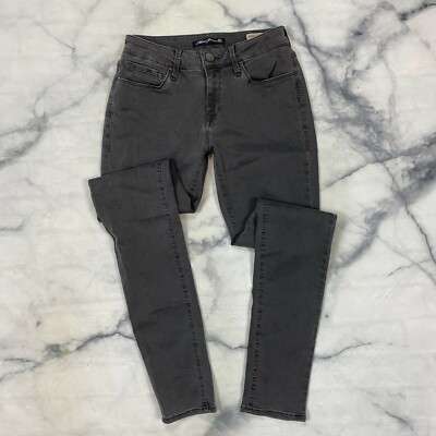 Mavi Alexa Mid Rise Skinny Jeans Size 27 Gray Stretch Denim Dark Smoke Supersoft