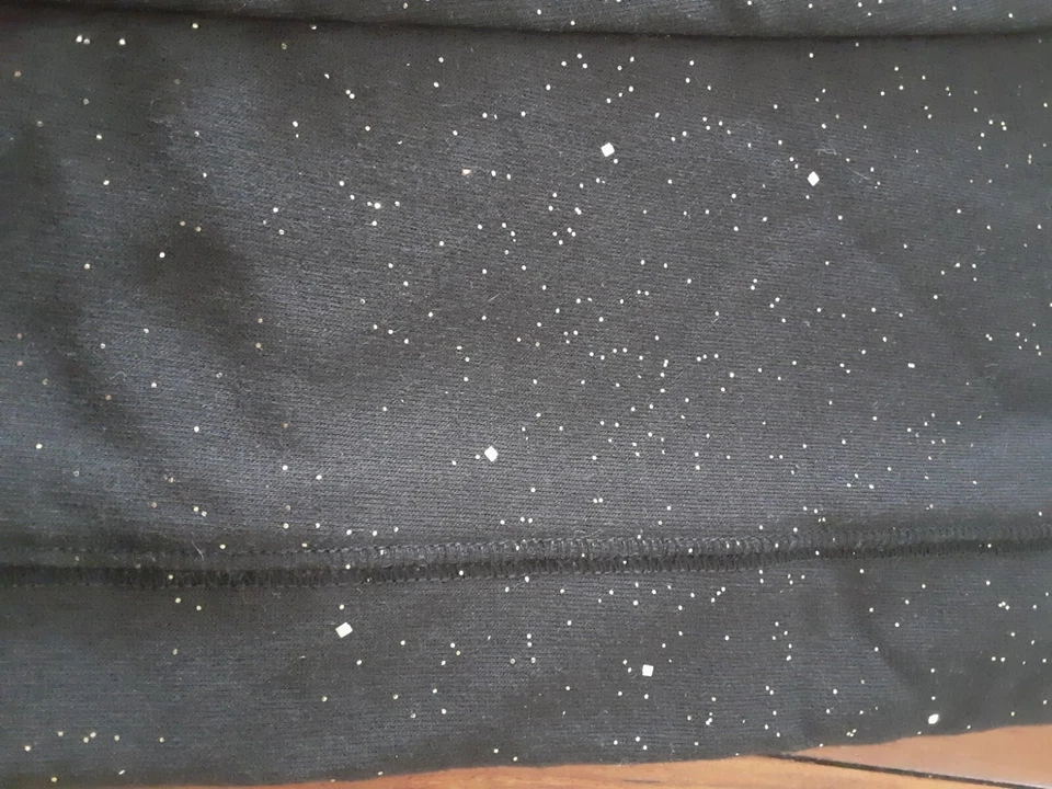 SONOMA Niña Leggings Cena Suave Bolsillos Laterales Negro/Dorado Brillante Navidad 7 Foto 2 de 4