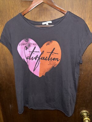 Vintage Inspired Rolling Stones I Can t Get No Satisfaction Women s Top SZ Small