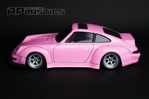 RC Body Car Drift Touring 1:10 Porsche 911 993 RWB style APlastics New Shell - Picture 10 of 12