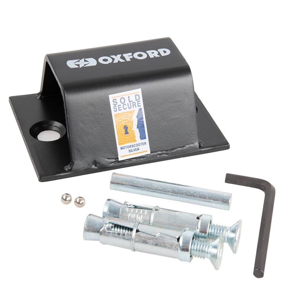 Oxford Ground Anchor - Brute Force - High Security Wall Motorbike Bicycle Silver