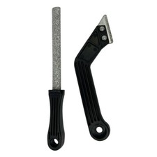 Tungsten Carbide 2 Pc Set Tool Tungsten Grit Handle File Edge Grout Saw Masonry