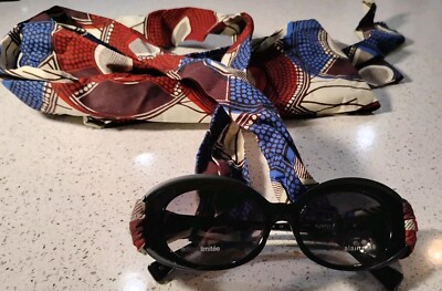 Alain Mikli IMANY Sunglasses Black / Black Gradient A01425 101E RARE SCARF
