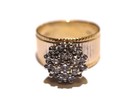 14k yellow gold 1ct SI2-3 H round diamond cluster ring 6.7g estate 6.75 — photo 4