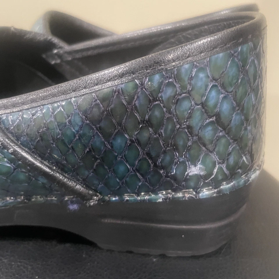 Сабо SANITA лакированная кожа зеленая змеиная кожа женские размер ЕС 41 без шнуровки для медсестры - Изображение 2 из 4