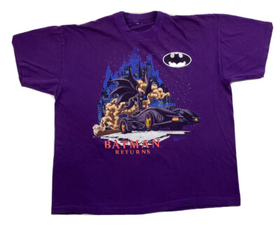Vintage 1992 Batman Returns Single Stitch DC Comics T- Shirt Size L