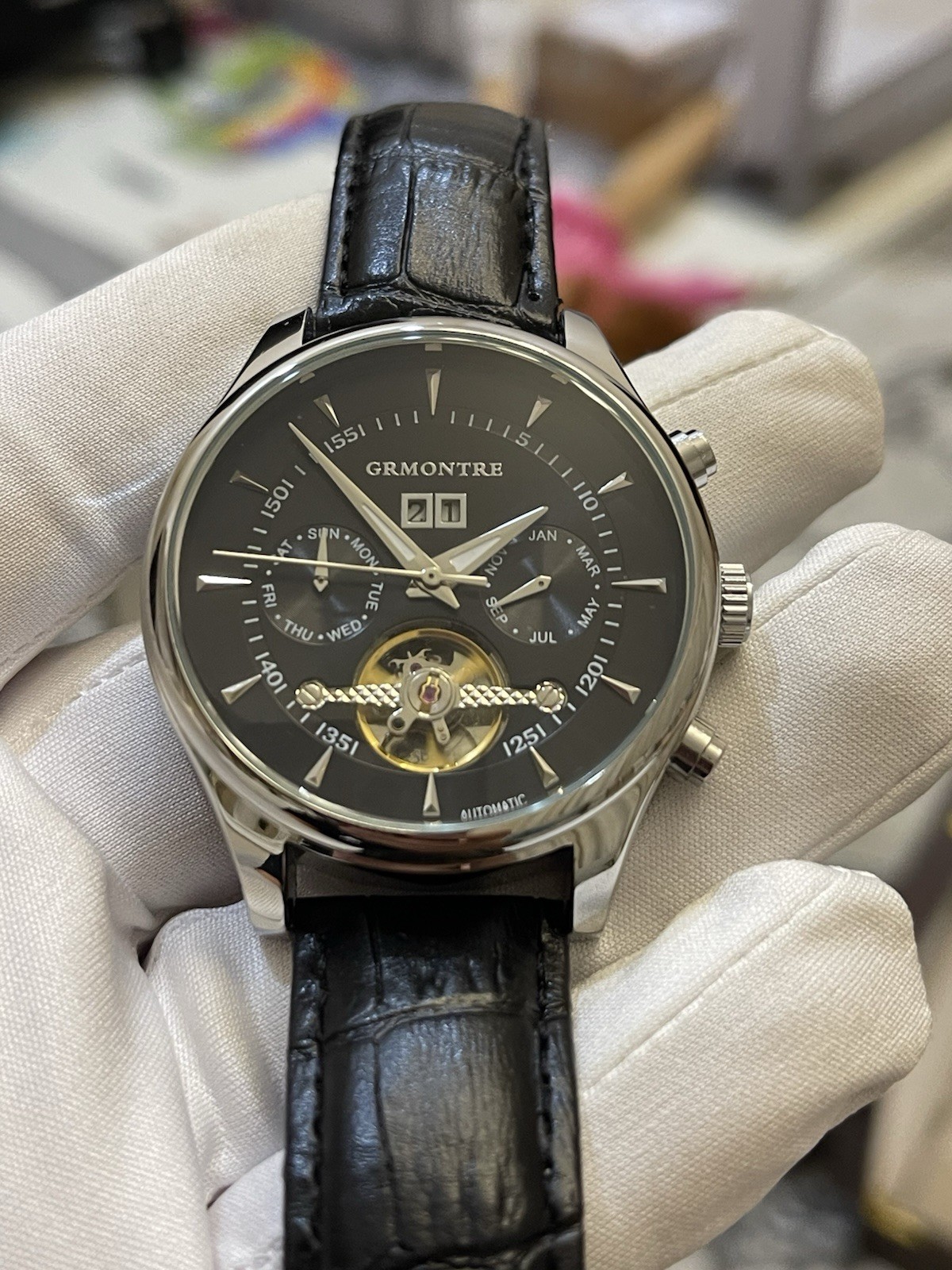 GRMONTRE  Skeleton Mechanical Automatic Waterproof - image 3