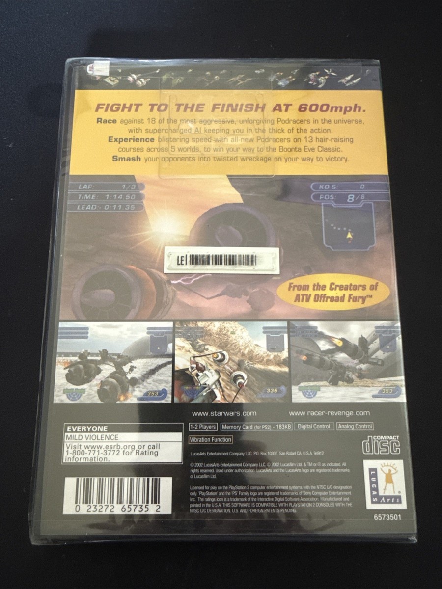 PlayStation2 - PS2☆STAR WARS RACER REVENGE 海外版 北米版